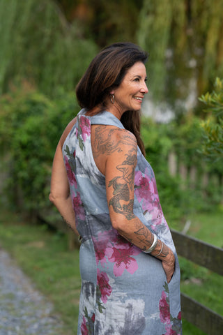 French Garden Linen Maxi O/S Denim