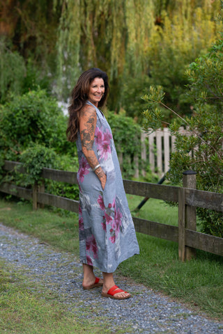 French Garden Linen Maxi O/S Denim