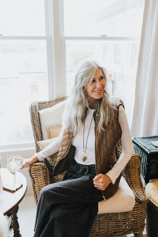 Who Needs Sleeves Vest Hazelnut