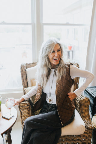 Who Needs Sleeves Vest Hazelnut