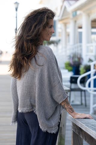 Sunwashed Linen Top O/S CH
