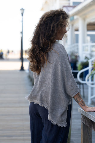 Sunwashed Linen Top O/S CH
