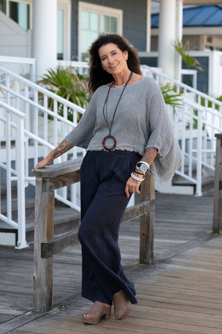 Sunwashed Linen Top O/S CH