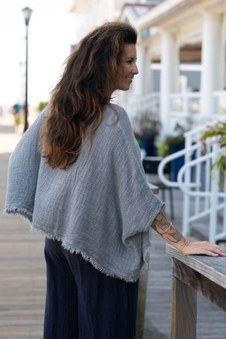 Sunwashed Linen Top O/S CH