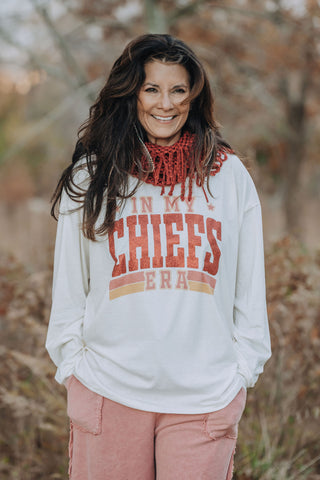 In My Chiefs Era Glitter Sweatshirt Ivory