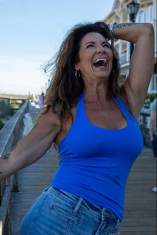 Jersey Girl Halter Top - O/S Royal Blue