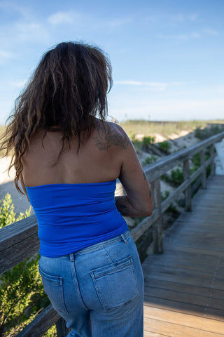 Jersey Girl Halter Top - O/S Royal Blue