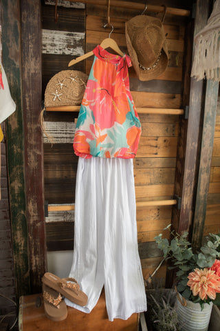 Hibiscus Halter Top - O/S