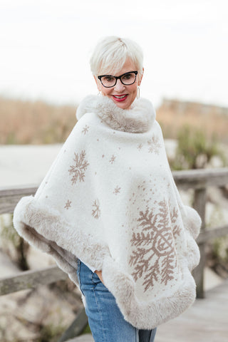Snowfall Poncho O/S CR