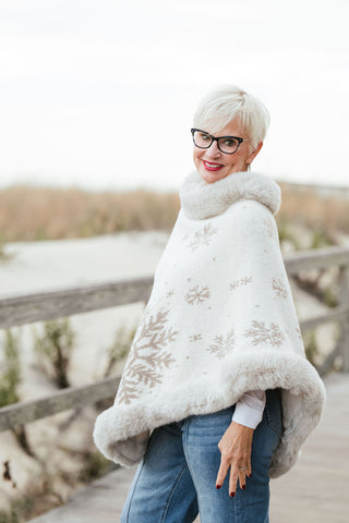 Snowfall Poncho O/S CR