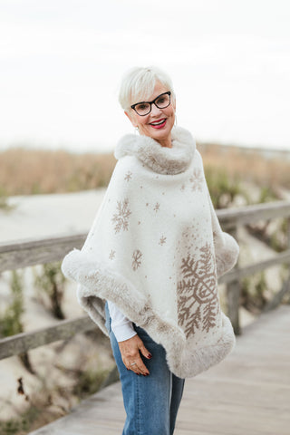 Snowfall Poncho O/S CR