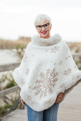 Snowfall Poncho O/S CR