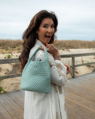 Cutie Pie Basketweave bag seafoam