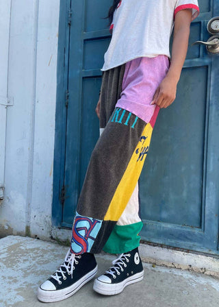 Upcycled Graphic Tee Pants