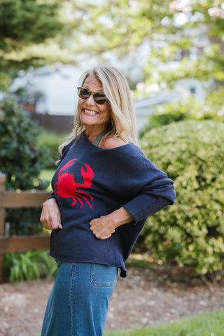 Done Crabbin Sweater Navy