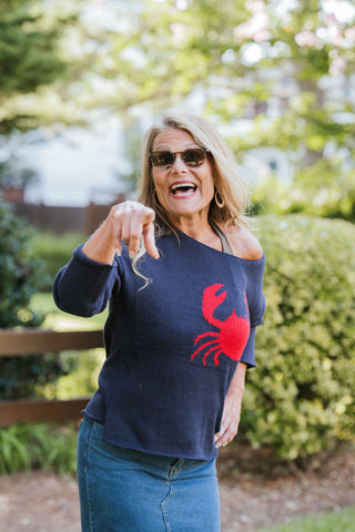 Done Crabbin Sweater Navy