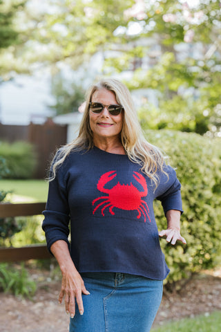 Done Crabbin Sweater Navy