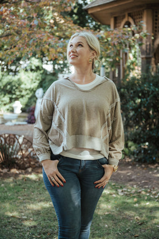 Effortlessly Edgy Hoodie Ash Mocha