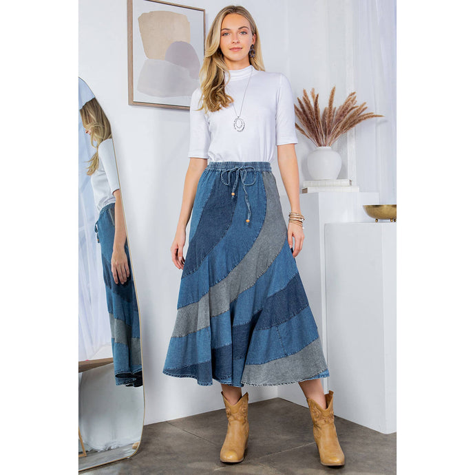 Denim Magic layered skirt