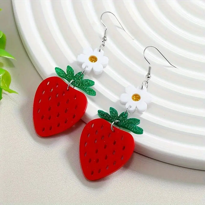 Fresh Strawberries Earrings