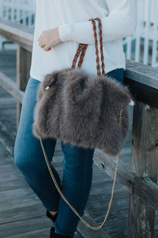 Faux Minx Handbag Brown