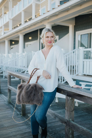 Faux Minx Handbag Brown