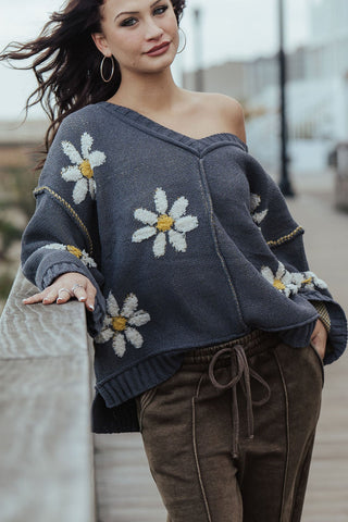 Free Spirit Daisy Sweater