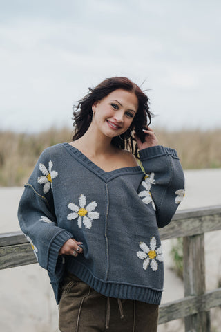 Free Spirit Daisy Sweater