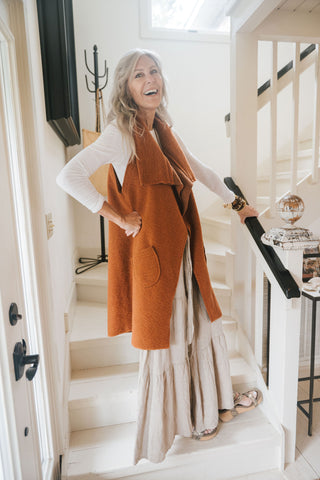 Tempest Drape Vest ginger