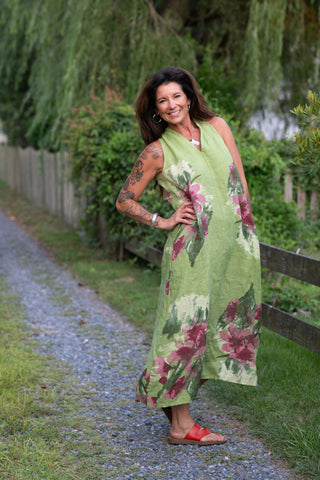 French Garden Linen Maxi O/S GN