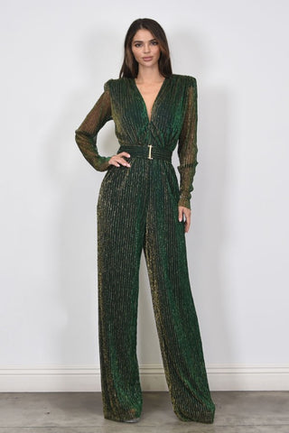 Metalic Crinkle Jumpsuit