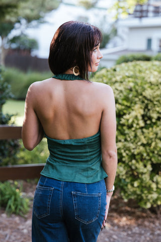 Wild Heart Halter Top - Hunter Green