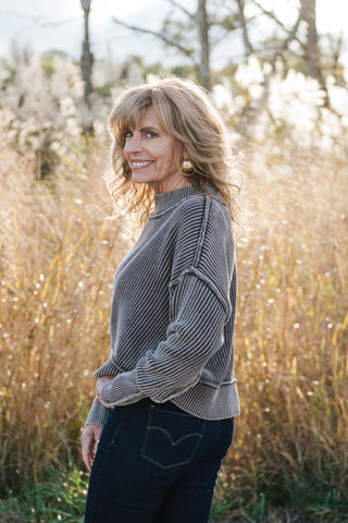 Harley Cropped Sweater Brown