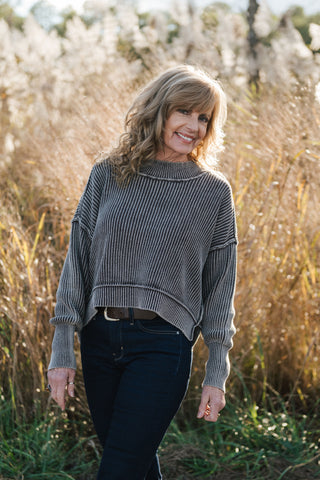 Harley Cropped Sweater Brown