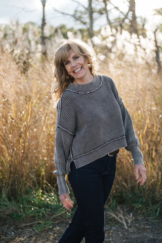 Harley Cropped Sweater Brown