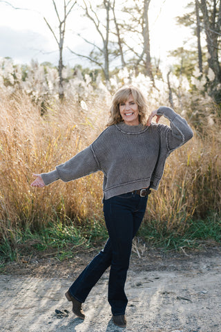 Harley Cropped Sweater Brown