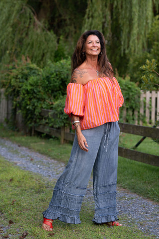 Honey Ruffle Blues Pants