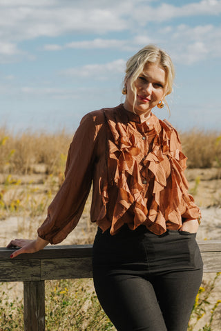 Italian Ruffles top O/S