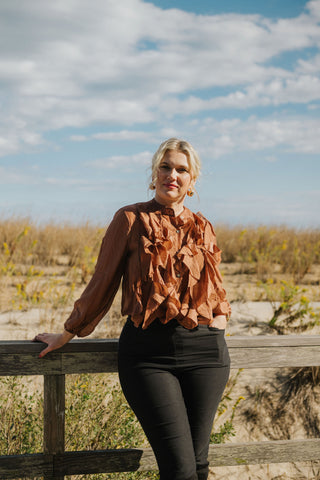 Italian Ruffles top O/S