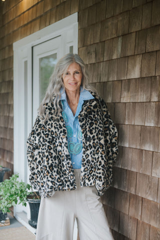 The Prowler Leopard short Coat O/S