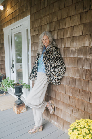The Prowler Leopard short Coat O/S