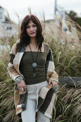 Leilam Square Top - Olive