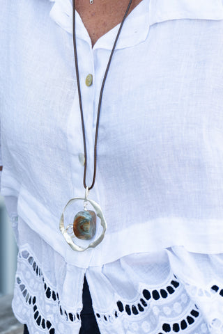 Leticia Linen Top O/S Wt