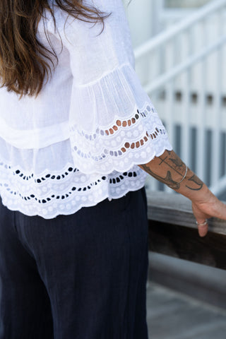 Leticia Linen Top O/S Wt