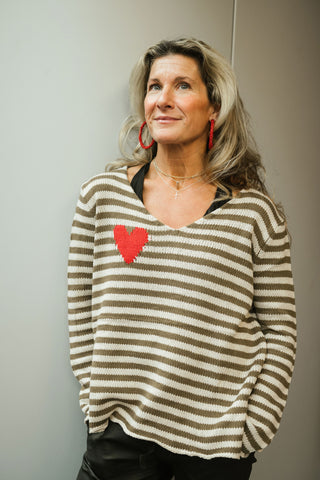 Lovers Lane Sweater Khaki