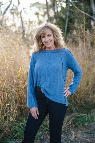 Hacci Exposed Seam Sweater Marlin