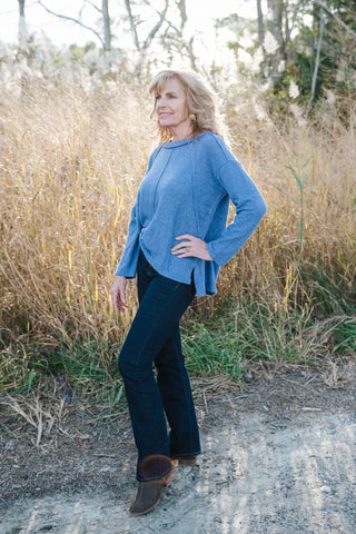 Hacci Exposed Seam Sweater Marlin