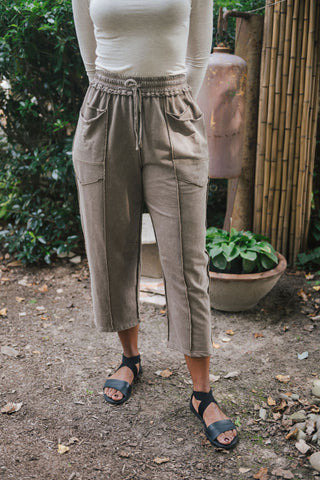 Barrel Terry Pants Mocha