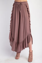 Side Ruffle Pants Mocha