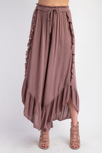 Side Ruffle Pants Mocha